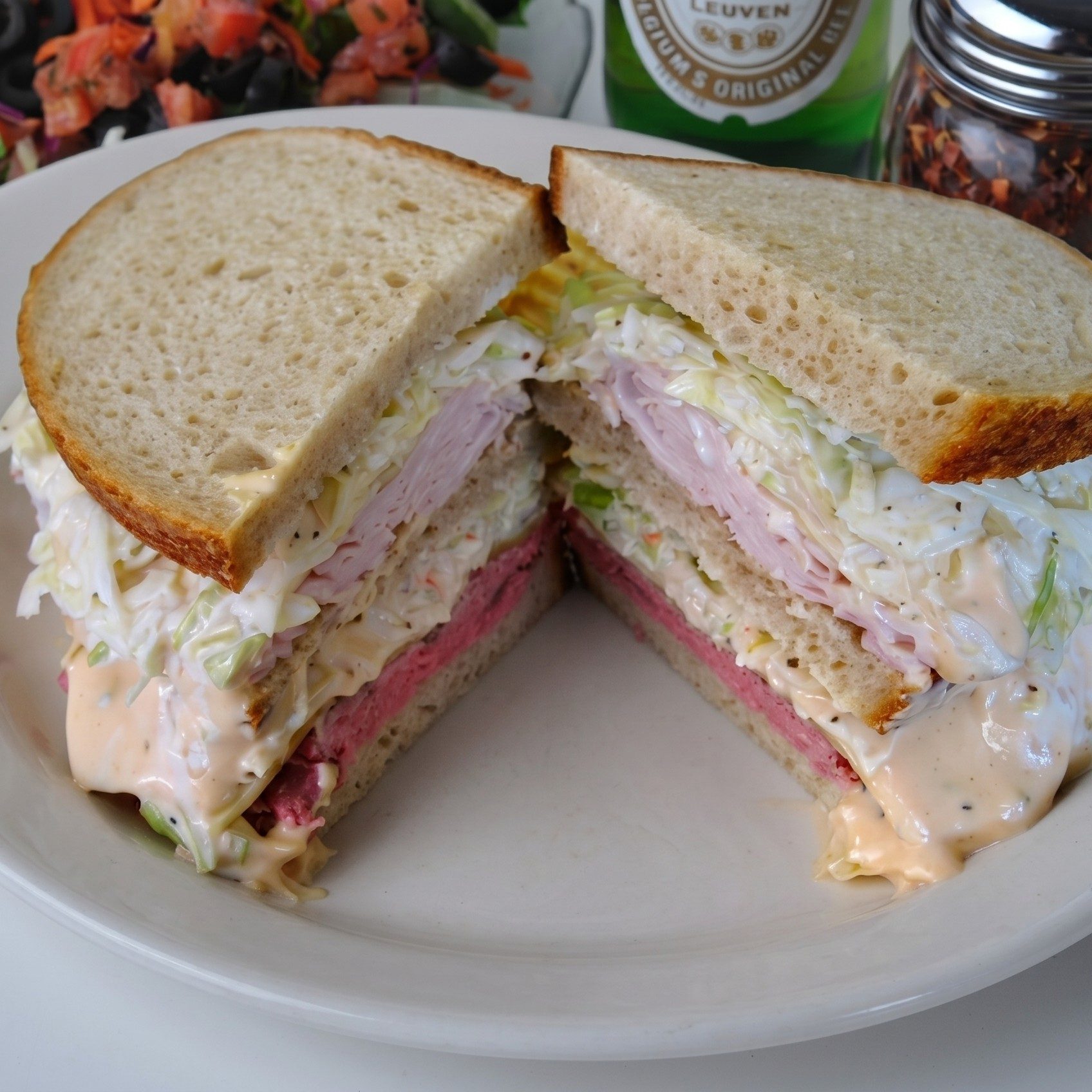 7. Pastrami, Corned Beef and Swiss Sloppy Joe.