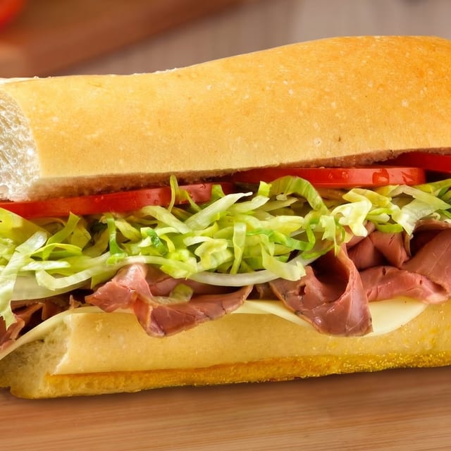 14. Roast Beef and Cheese Sub.