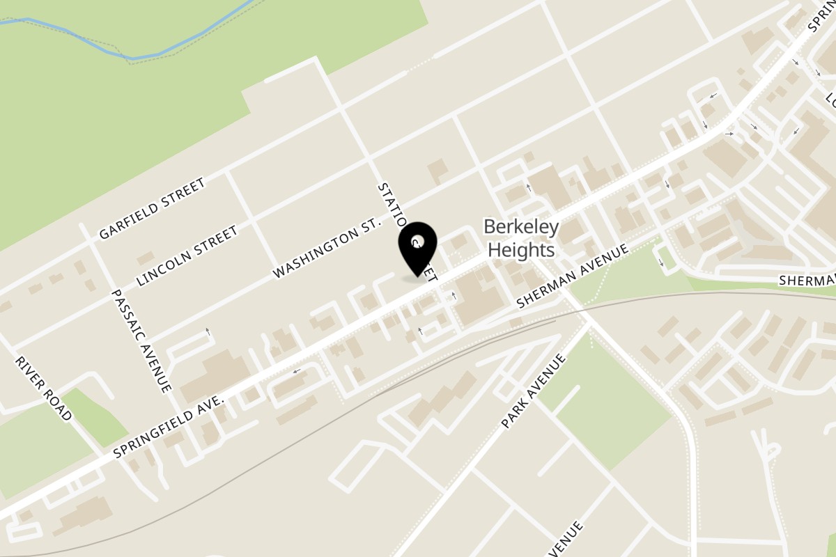 Map showing the location of Sub zone on 559 Springfield Ave in Berkeley Heights